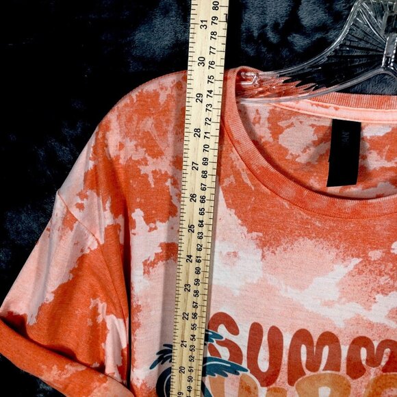 Womens Summer Vibes Short Sleeve Shirt Summer Graphic Tee Trendy Beach Shirt - Picture 4 of 9